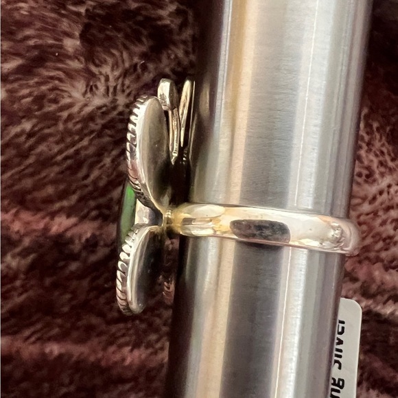 ❤️ Multi-Color Opal 925 Southwestern Size 8 Ethnic Butterfly Ring 9 Gms - Picture 7 of 16